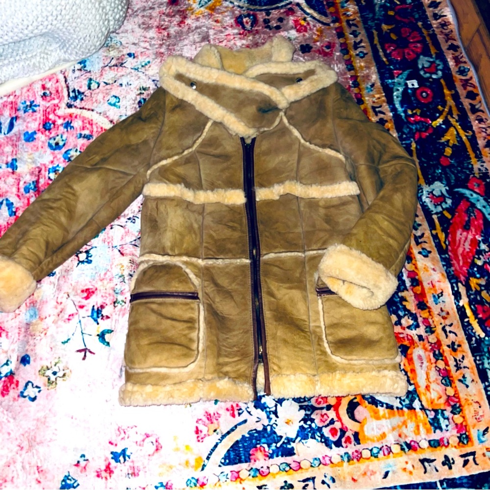 Sold  Sold  SOLD   Women’s Vintage Lambskin & Shearling coat with wool lining